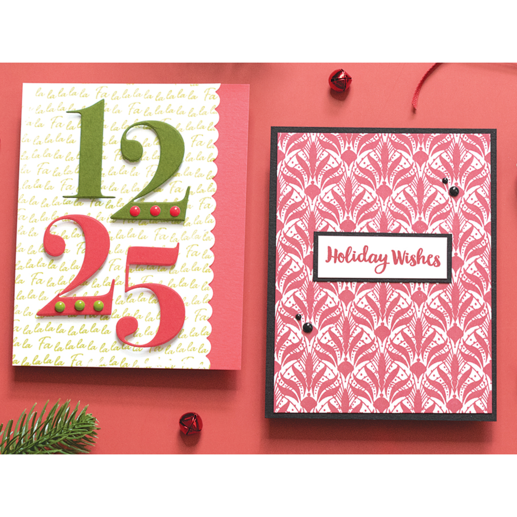 Hero Arts Cling Stamp Falala Bold Prints cg914 holiday wishes