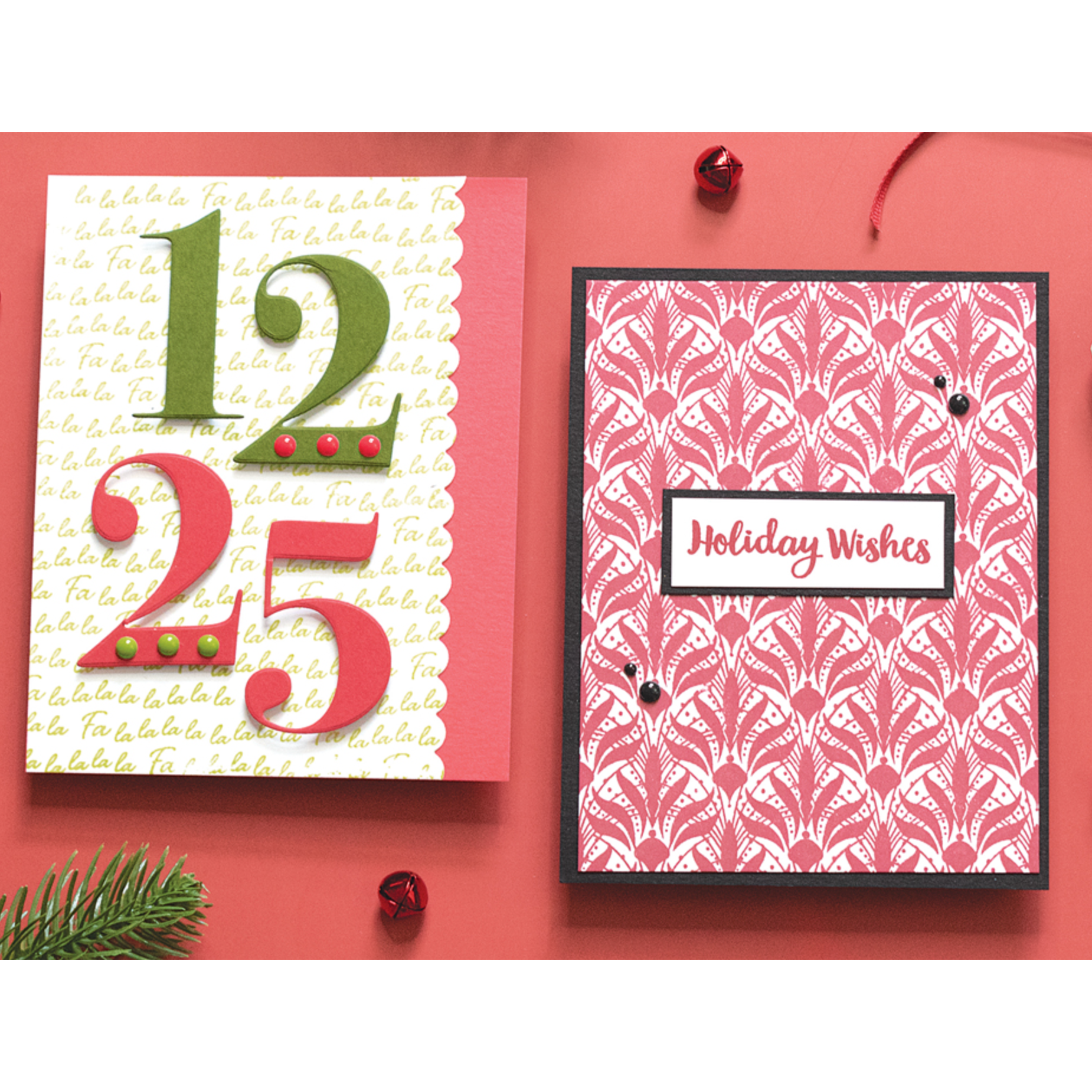 Hero Arts Cling Stamp Falala Bold Prints cg914 holiday wishes