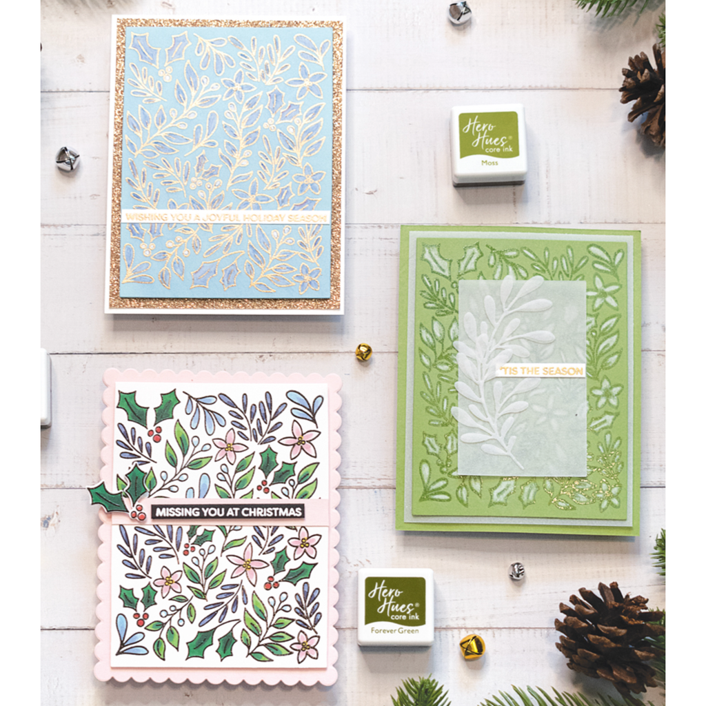 Hero Arts Clear Stamps Christmas Foliage cm720 stylish christmas