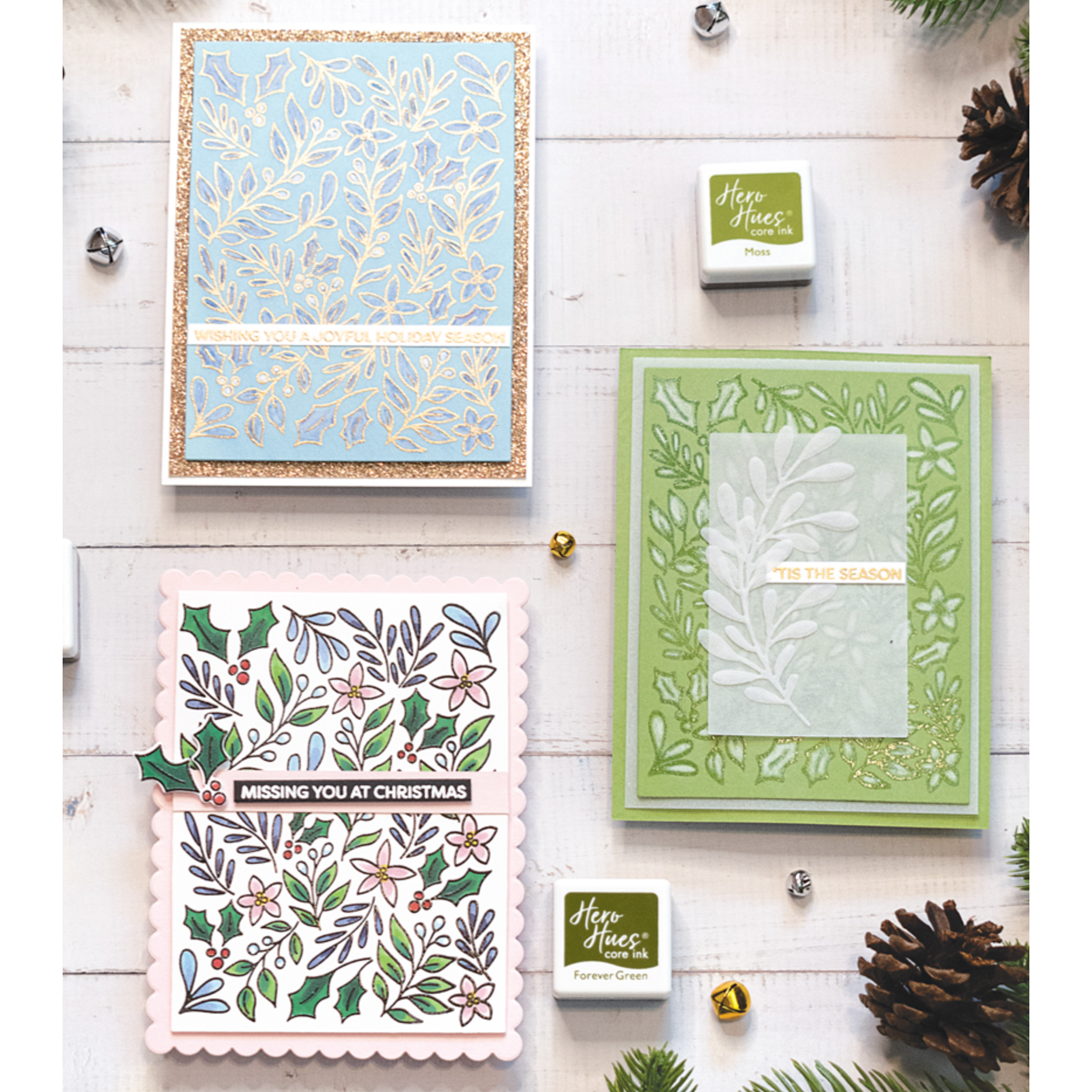 Hero Arts Clear Stamps Christmas Foliage cm720 stylish christmas