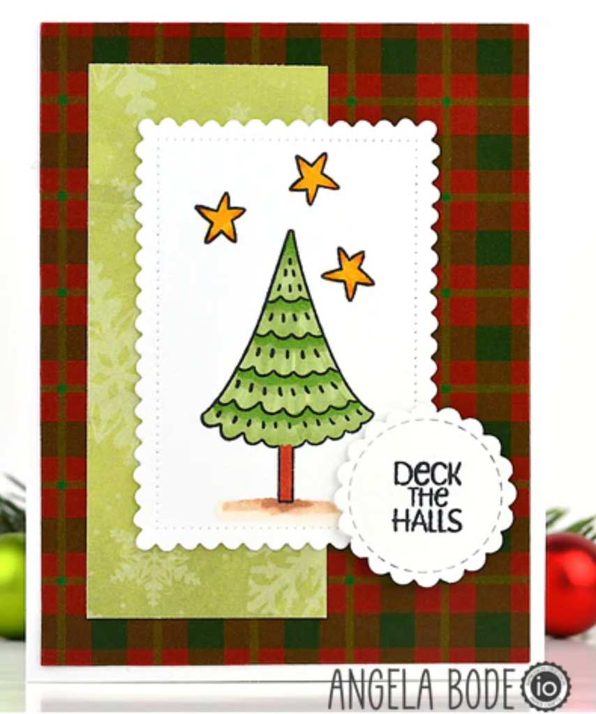 Impression Obsession Christmas Plaids 6x6 inch Paper Pad pp037 deck the halls