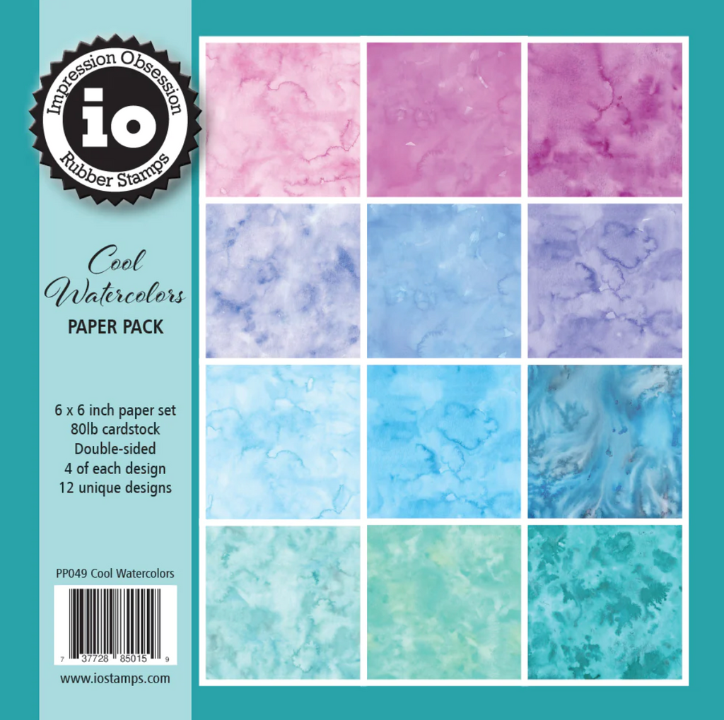 Impression Obsession Cool Watercolor 6x6 inch Paper Pad pp049