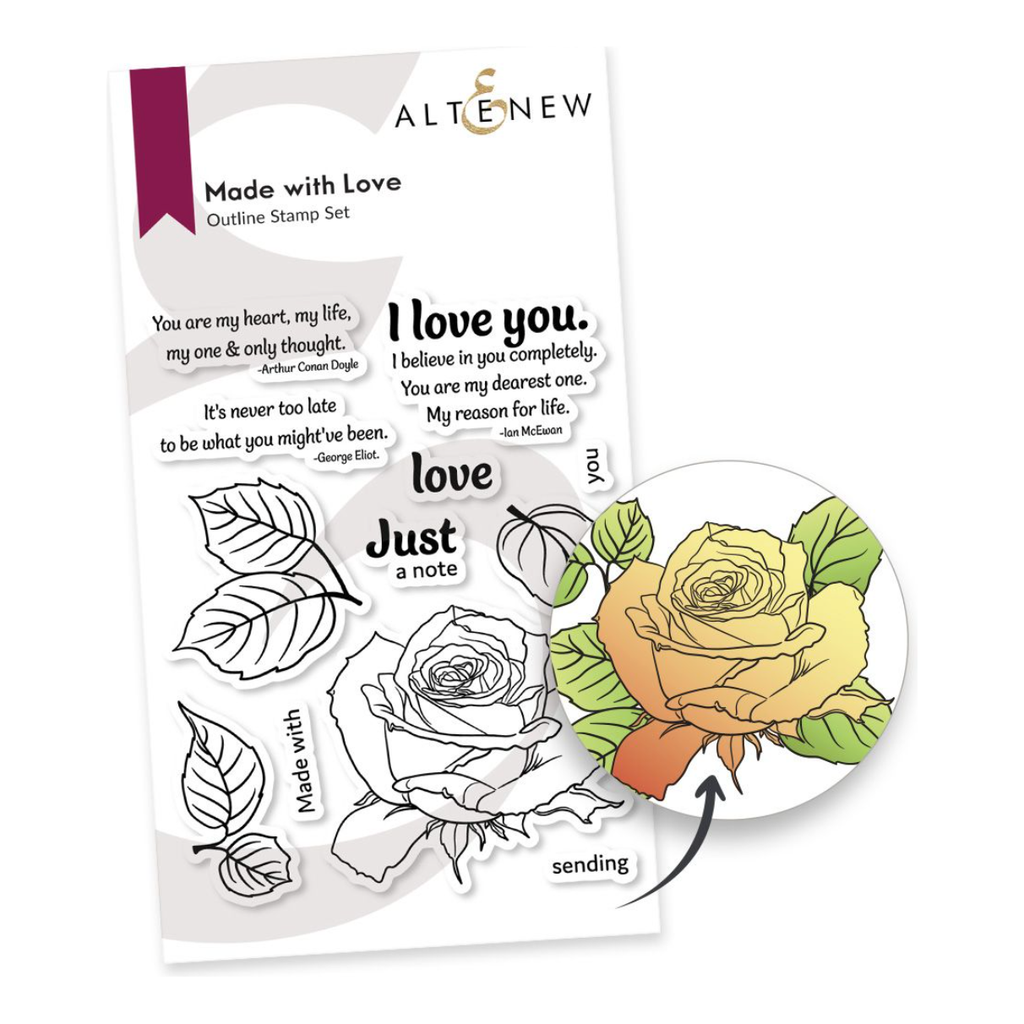 Altenew Made with Love Clear Stamps alt8130