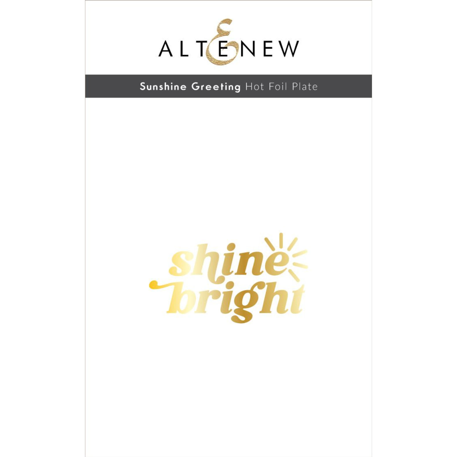 Altenew Sunshine Greeting Hot Foil Plate alt8128
