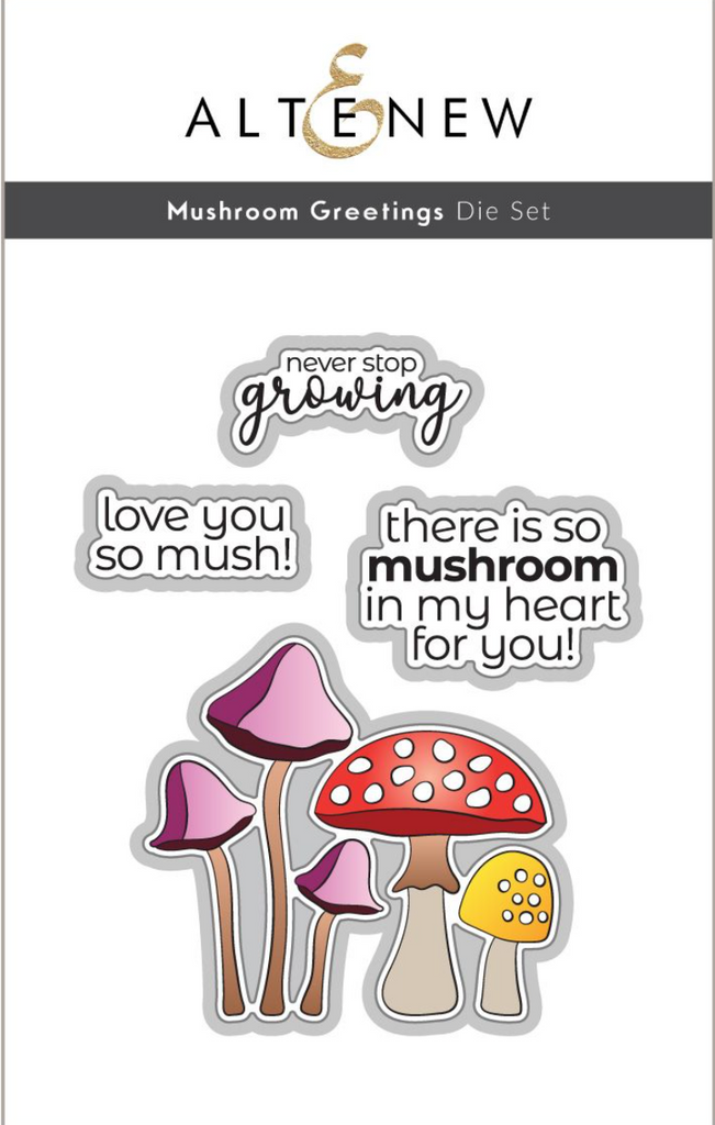 Altenew Mushroom Greetings Dies alt8125
