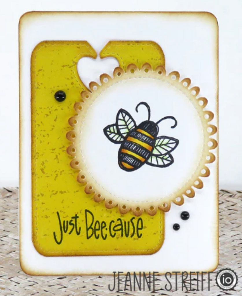 Impression Obsession Clear Stamps Just Beecause cl1239 bee tag