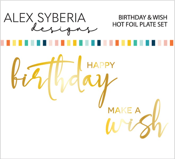 Alex Syberia Designs Birthday and Wish Hot Foil Plate Set asd-hf-120