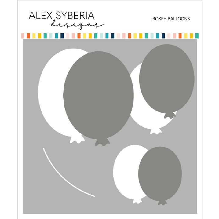 Alex Syberia Designs Bokeh Balloons Stencil asd-ste-104