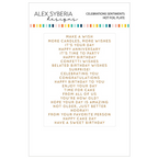 Alex Syberia Designs Celebrations Sentiments Hot Foil Plate asd-hf-117