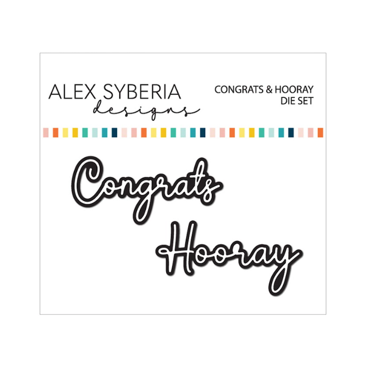 Alex Syberia Designs Congrats and Hooray Die Set asd-d-119