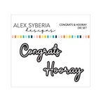 Alex Syberia Designs Congrats and Hooray Die Set asd-d-119