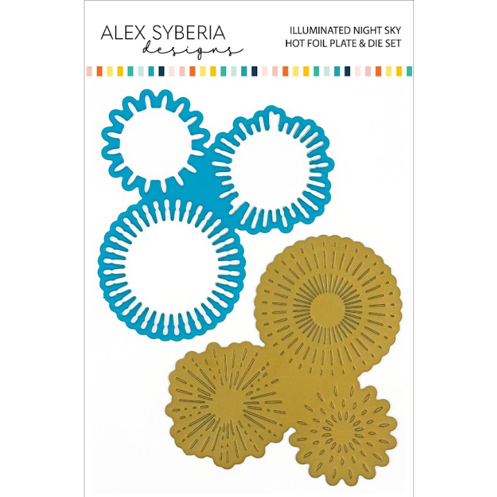 Alex Syberia Designs Illuminated Night Sky Hot Foil Plate and Die Set asd-hfd-109