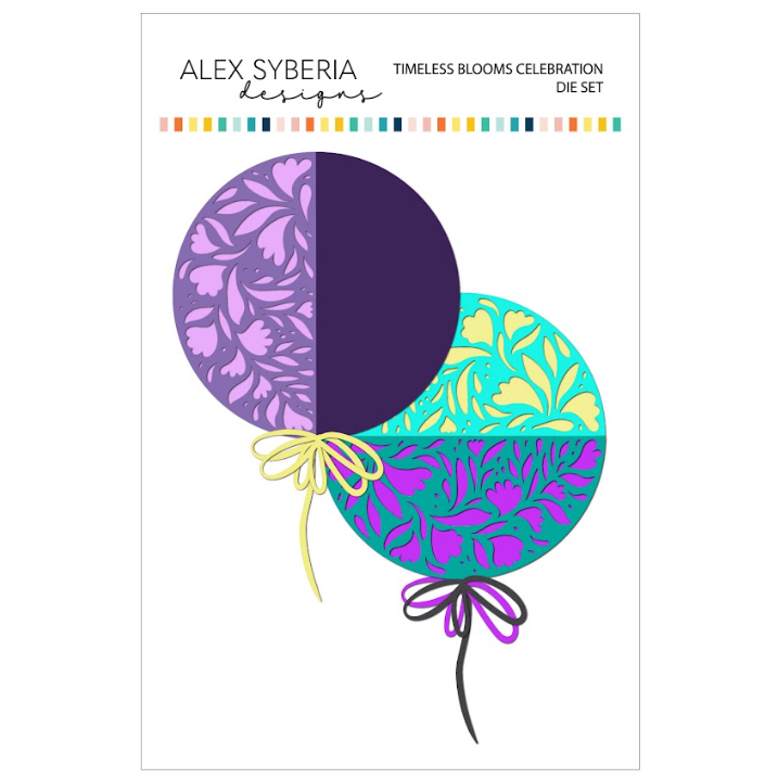 Alex Syberia Designs Timeless Blooms Celebration Die Set asd-d-106 Back