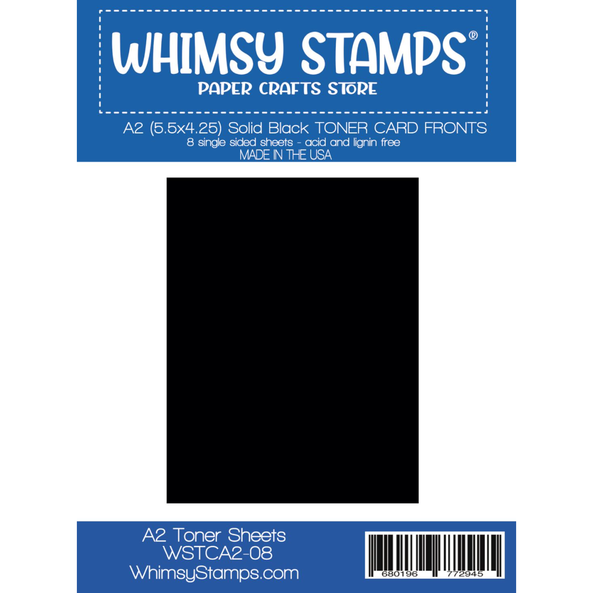 Whimsy Stamps Toner Cards A2 Black wstca-08