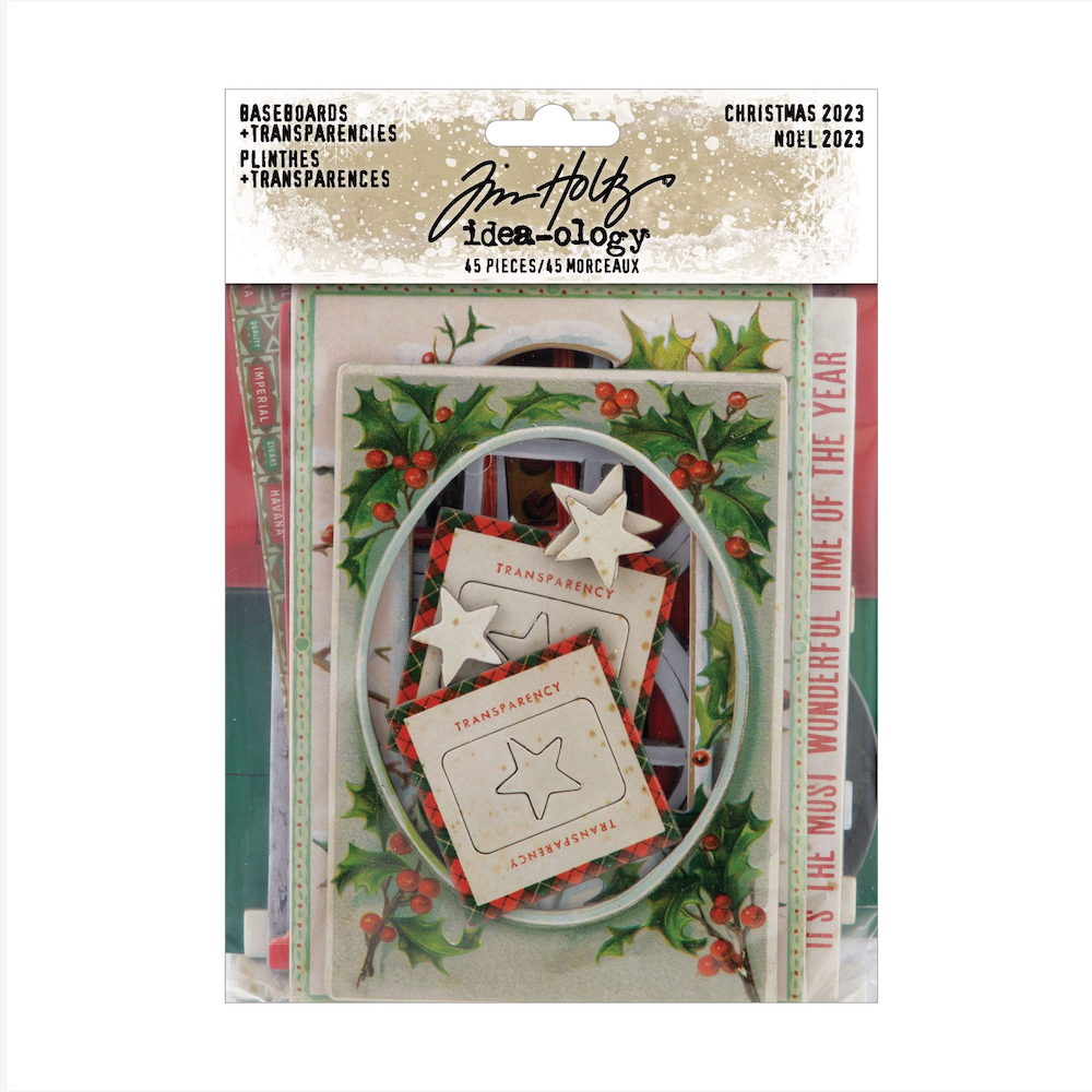 Tim Holtz Idea-ology 2023 Christmas Baseboards and Transparencies th94349