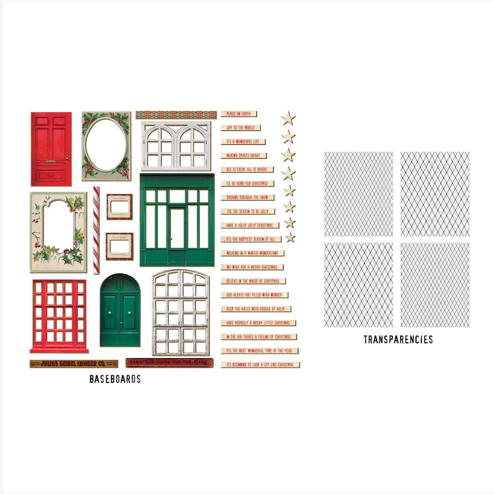 Tim Holtz Idea-ology 2023 Christmas Baseboards and Transparencies th94349 All
