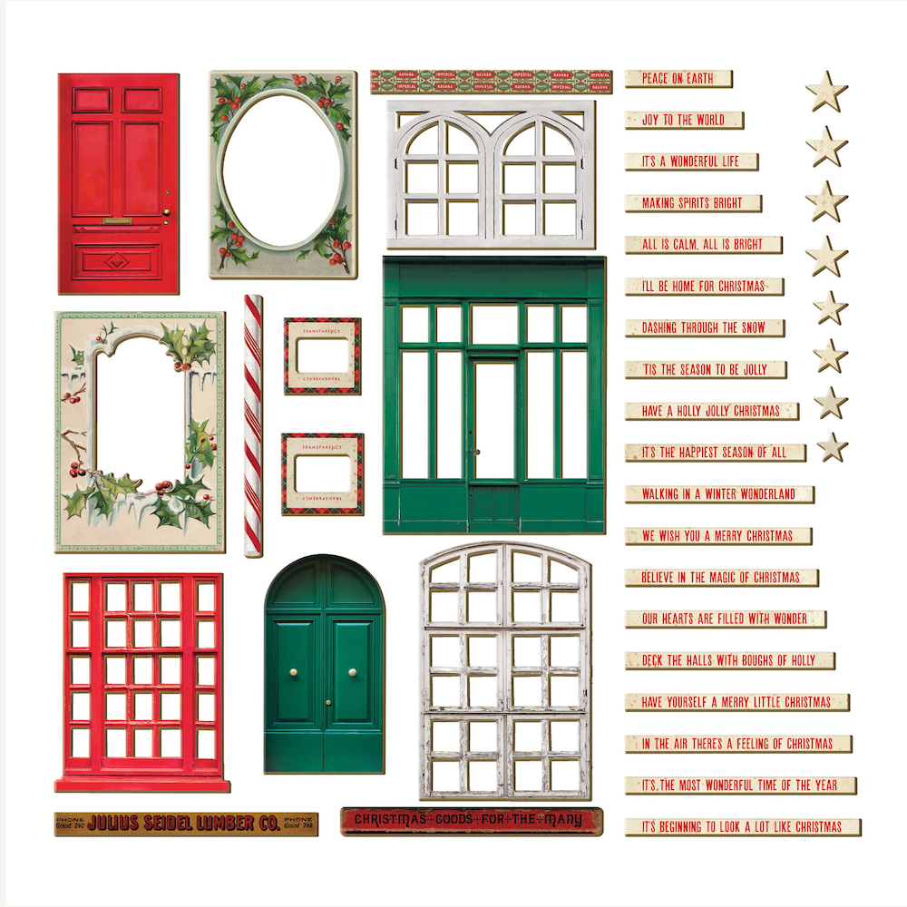 Deck the Halls Christmas Card using Tim Holtz designs - by