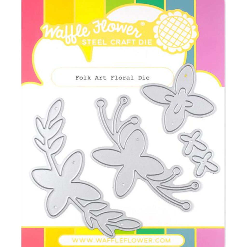 Waffle Flower Folk Art Floral Die 421448