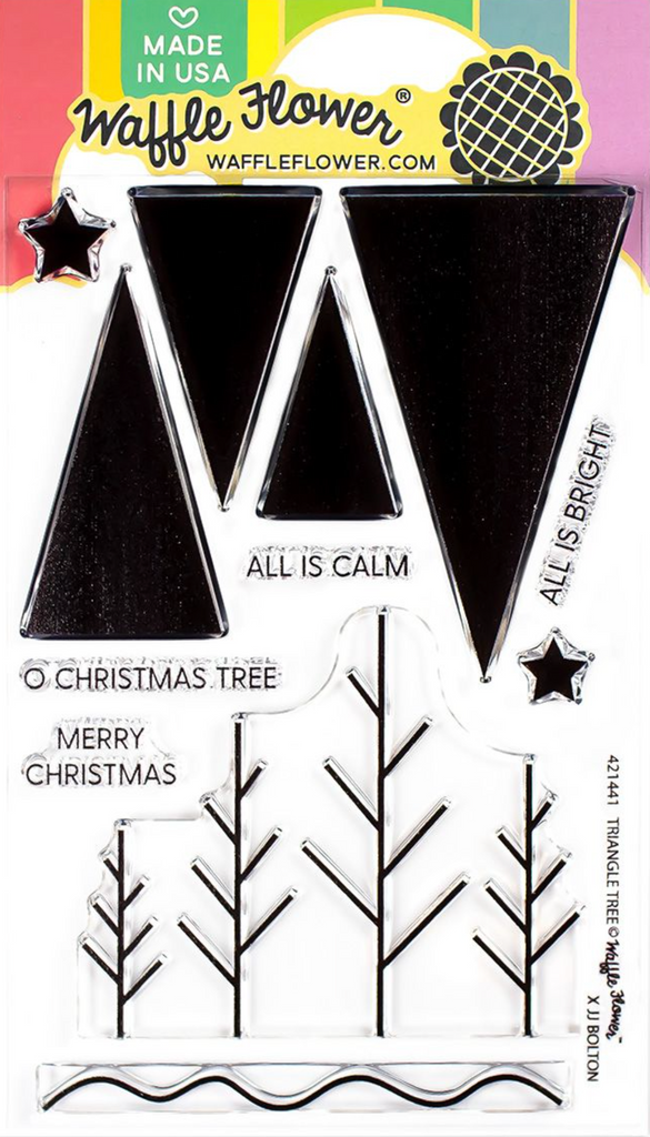 Waffle Flower Triangle Trees Clear Stamps 421441
