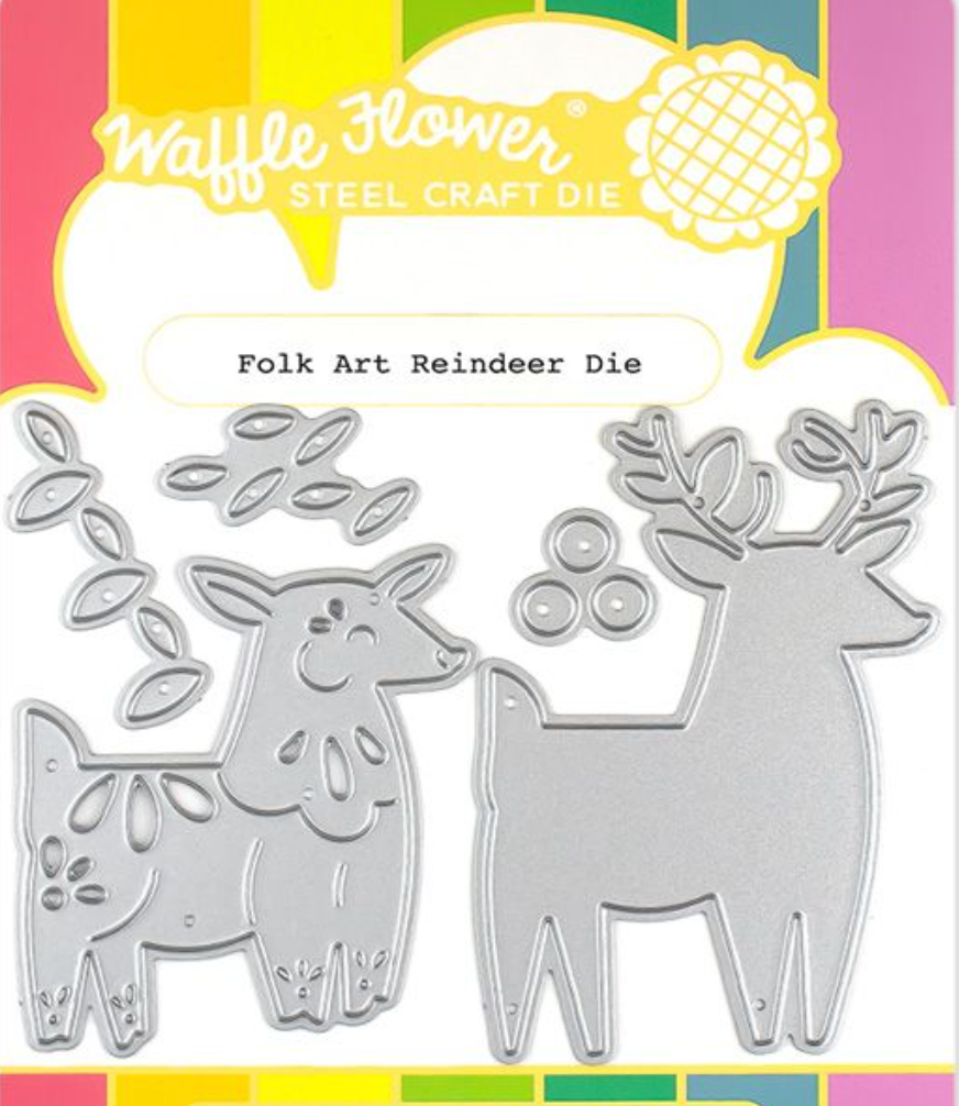 Waffle Flower Folk Art Reindeer Dies 421430