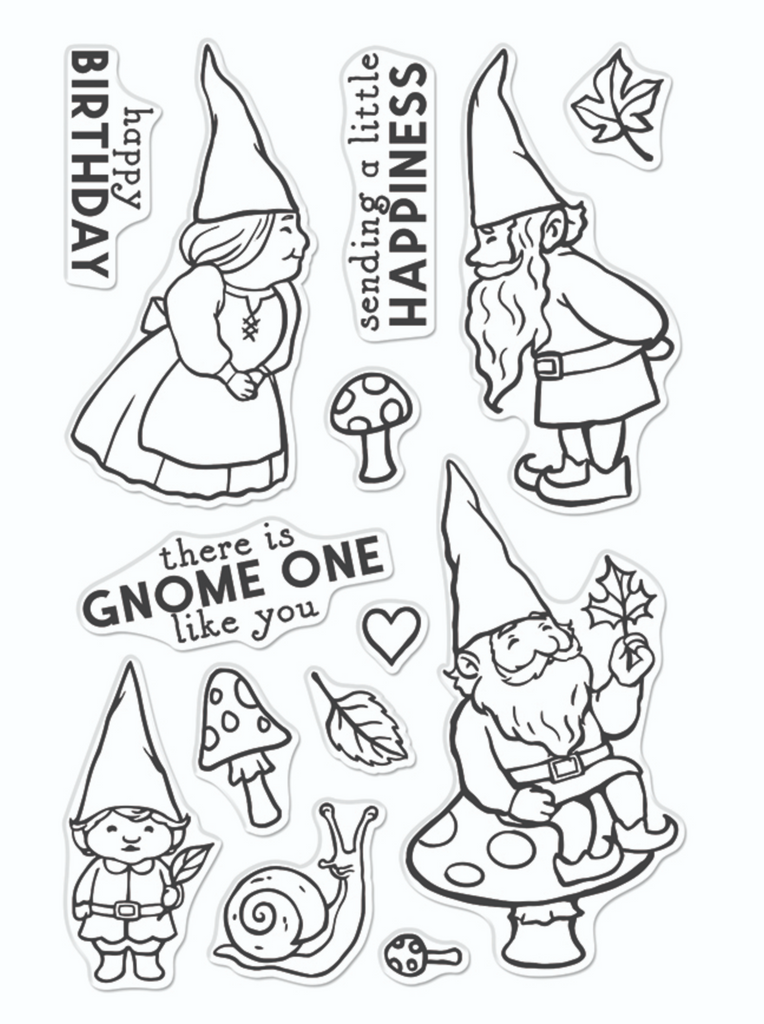 Hero Arts Clear Stamps Happy Gnomes cm729
