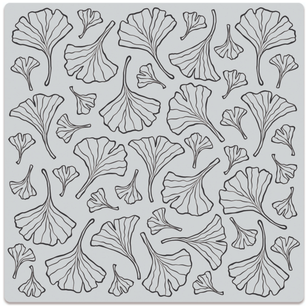 Hero Arts Cling Stamp Ginkgo Leaves Pattern Bold Prints cg926