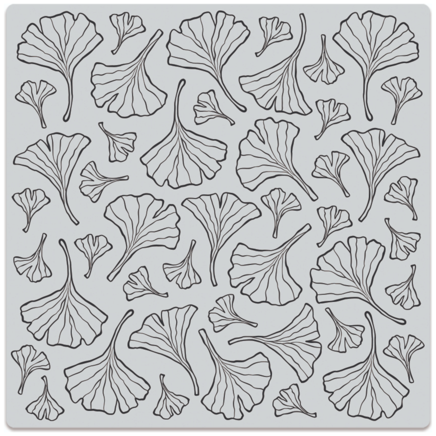 Hero Arts Cling Stamp Ginkgo Leaves Pattern Bold Prints cg926