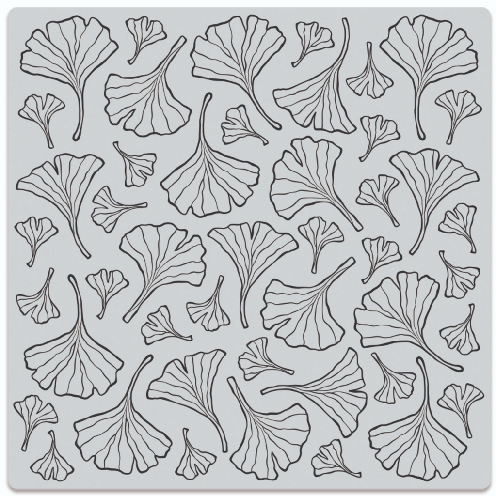 Hero Arts Cling Stamp Ginkgo Leaves Pattern Bold Prints cg926