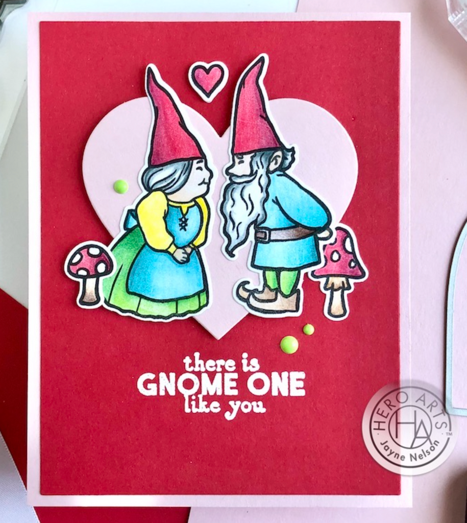 Hero Arts Happy Gnomes Clear Stamp and Die Set sb382 gnomes