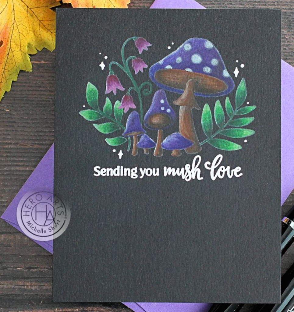  Hero Arts Clear Stamps Hello Fungi cm727 sending you love