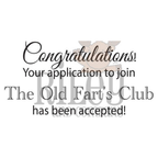 Riley And Company Funny Bones Old Farts Club Cling Rubber Stamp rwd-1172