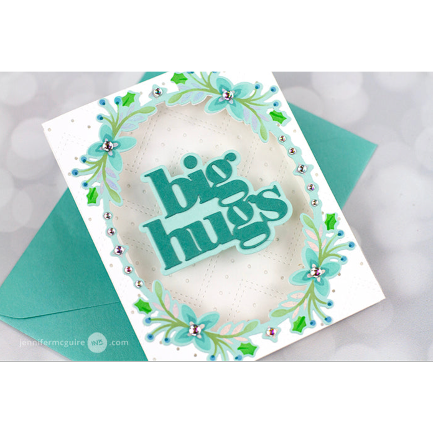 Waffle Flower Folk Art Frame Hot Foil Plates 421449 big hugs | color-code:ALT01