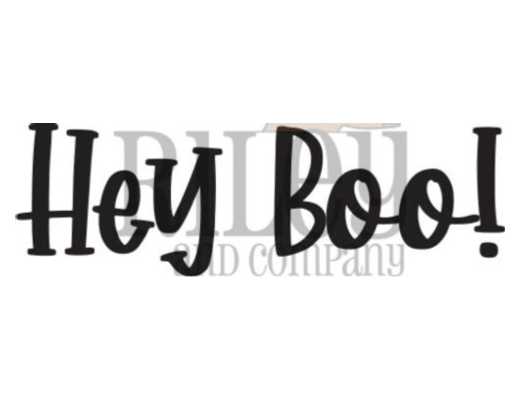 Riley And Company Funny Hey Boo Season Cling Rubber Stamp rwd-1176