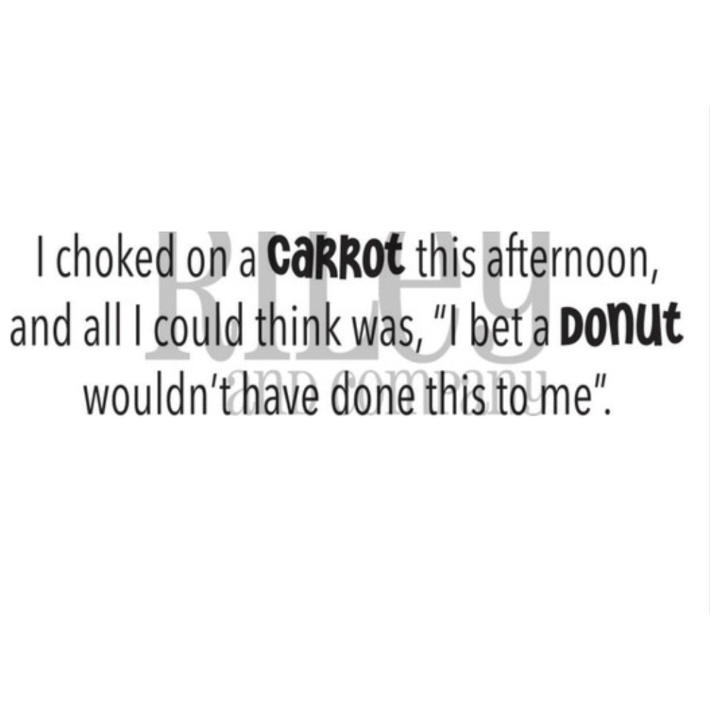 Riley And Company Funny Bones I Choked on a Carrot Cling Rubber Stamp rwd-1173