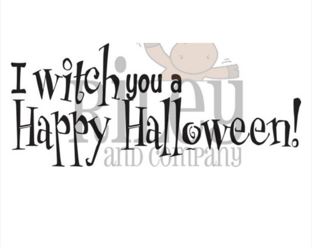 Riley And Company Funny Bones I Witch You Cling Rubber Stamp rwd-1168