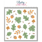 Pretty Pink Posh Layered Woodland Stencils layering guide