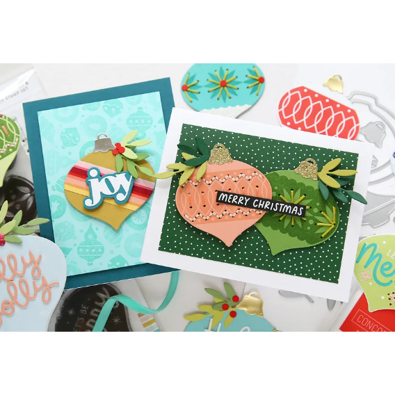 Concord & 9th Ornament Stamp and Stitch Clear Stamp Set 11888 Joy | color-code:ALT01