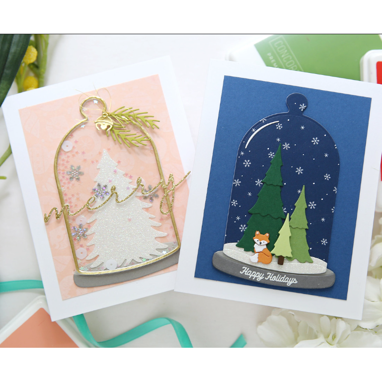 Concord & 9th Christmas Cloche Clear Stamp Set 11882 Merry | color-code:ALT01