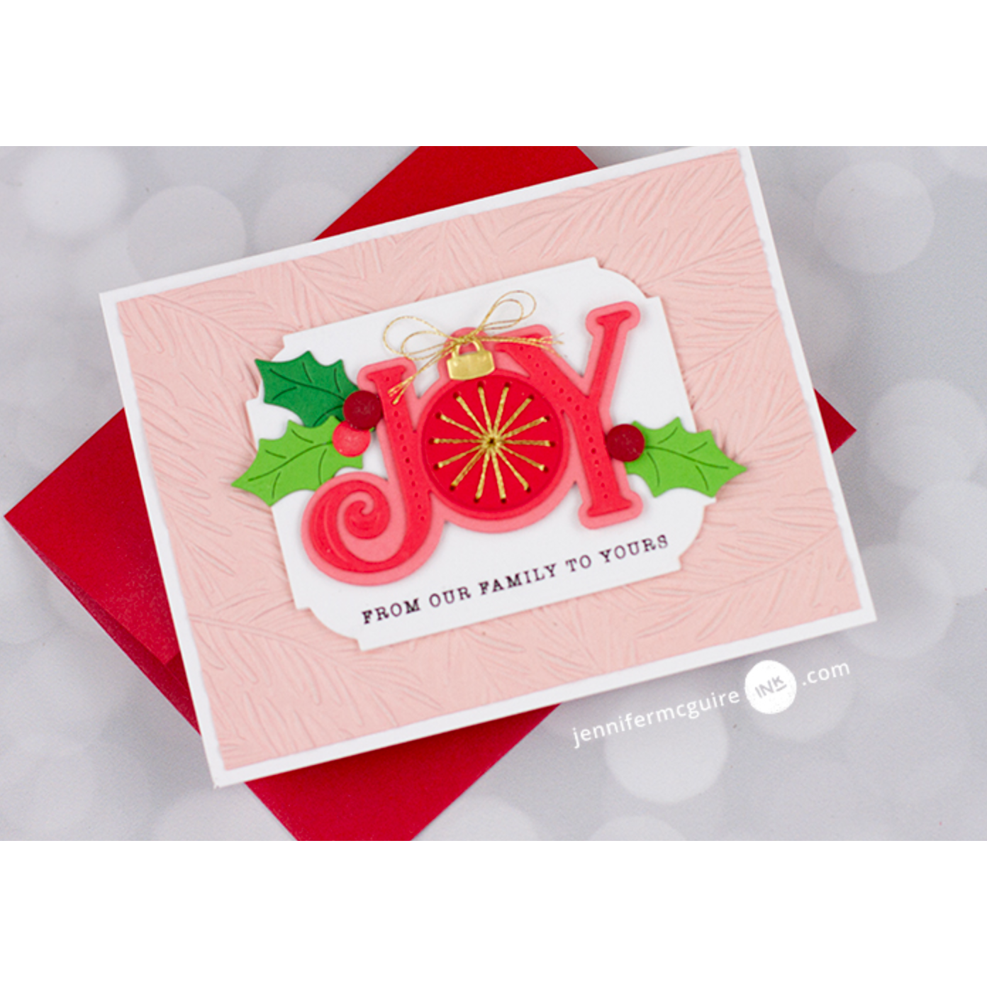 e3d-061 Spellbinders Evergreen 3D Embossing Folder JOY | color-code:ALT01