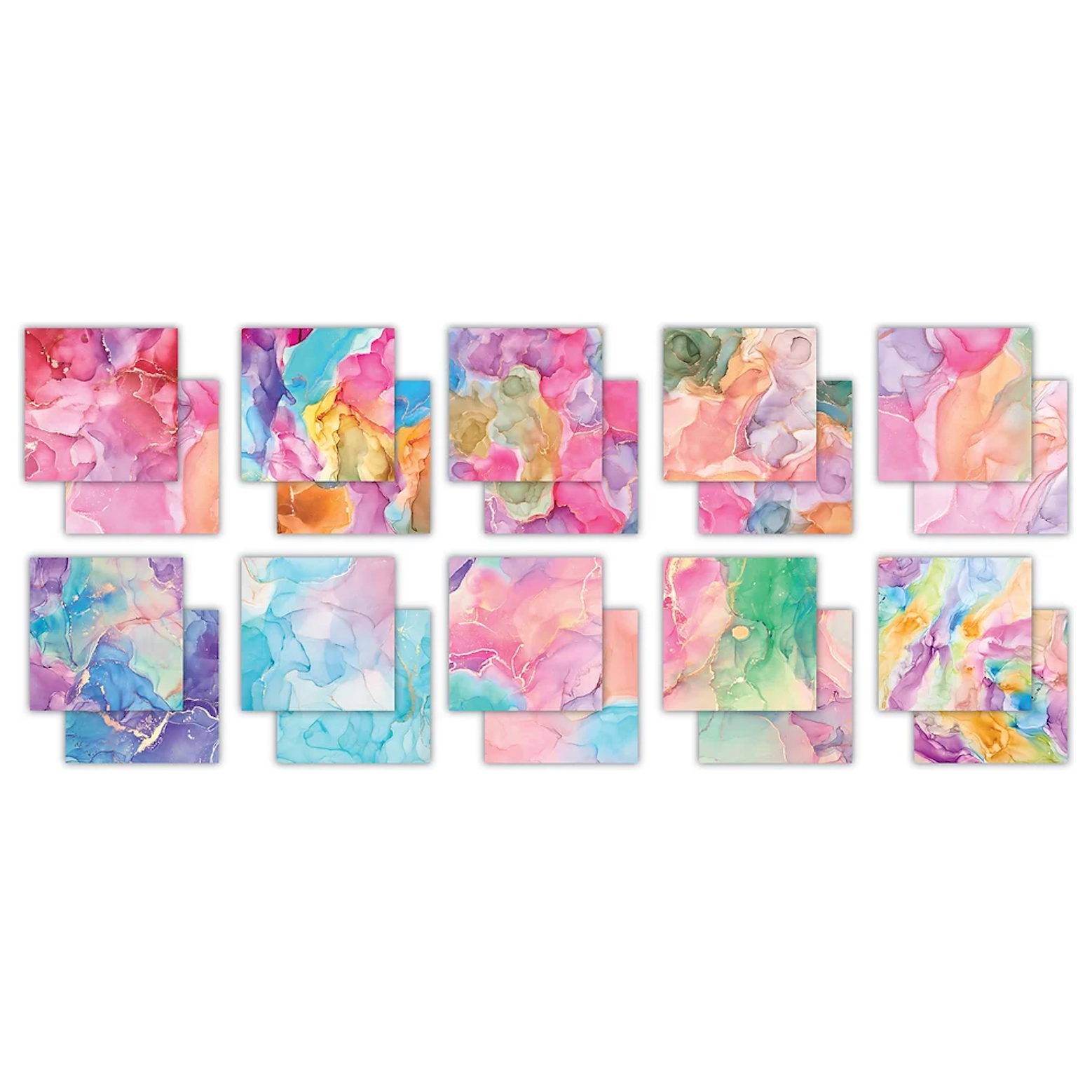 Craft Consortium Ink Drops Candy 8 x 8 inch Paper Pad ccepad016e full image