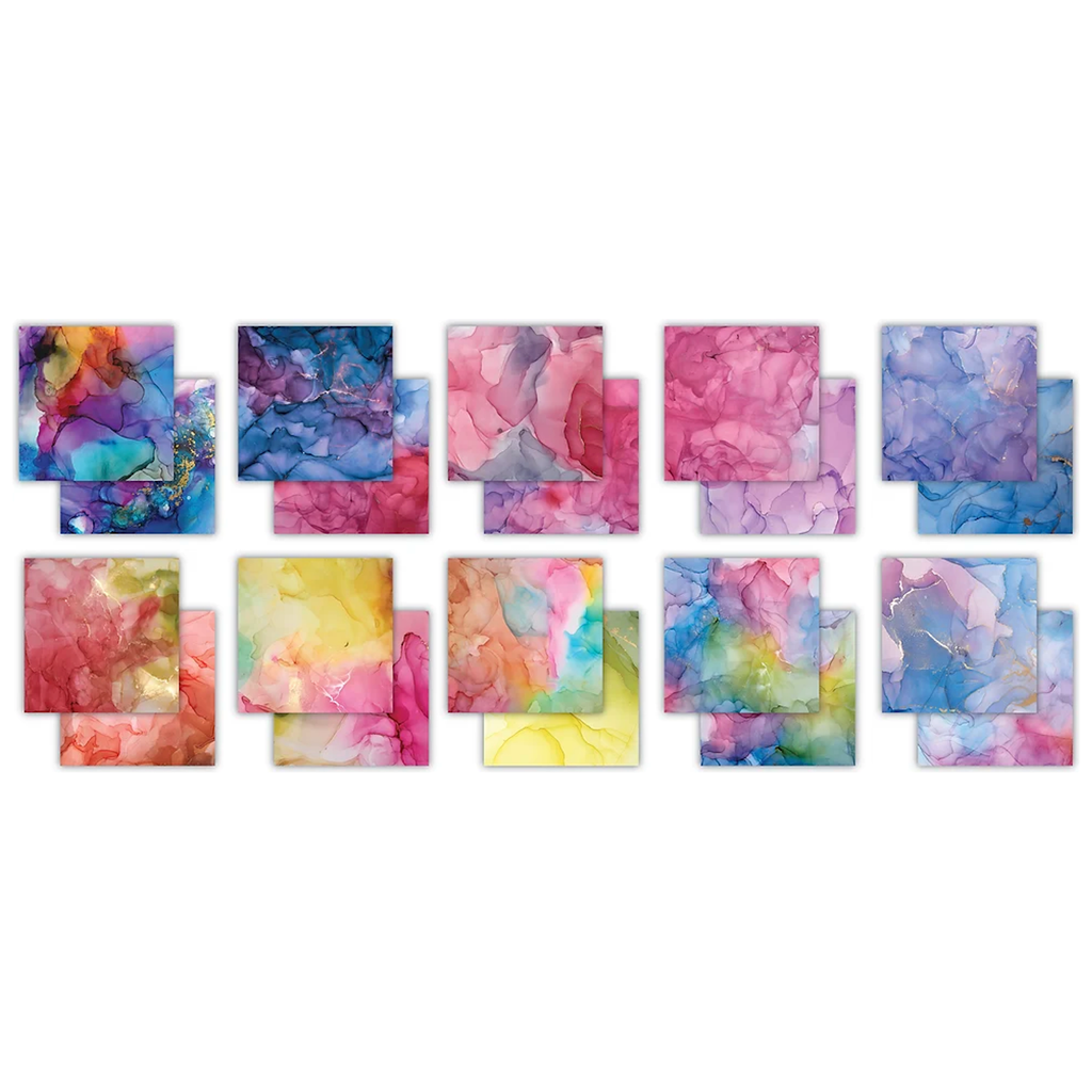 Craft Consortium Ink Drops Vivid 8 x 8 inch Paper Pad ccepad013e full image