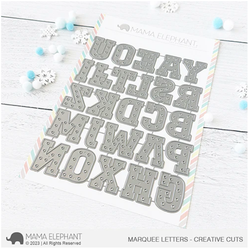 Mama Elephant Marquee Letters Creative Cuts Steel Die