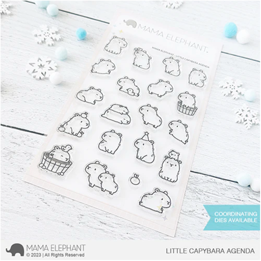 Mama Elephant Little Capybara Agenda Clear Stamps