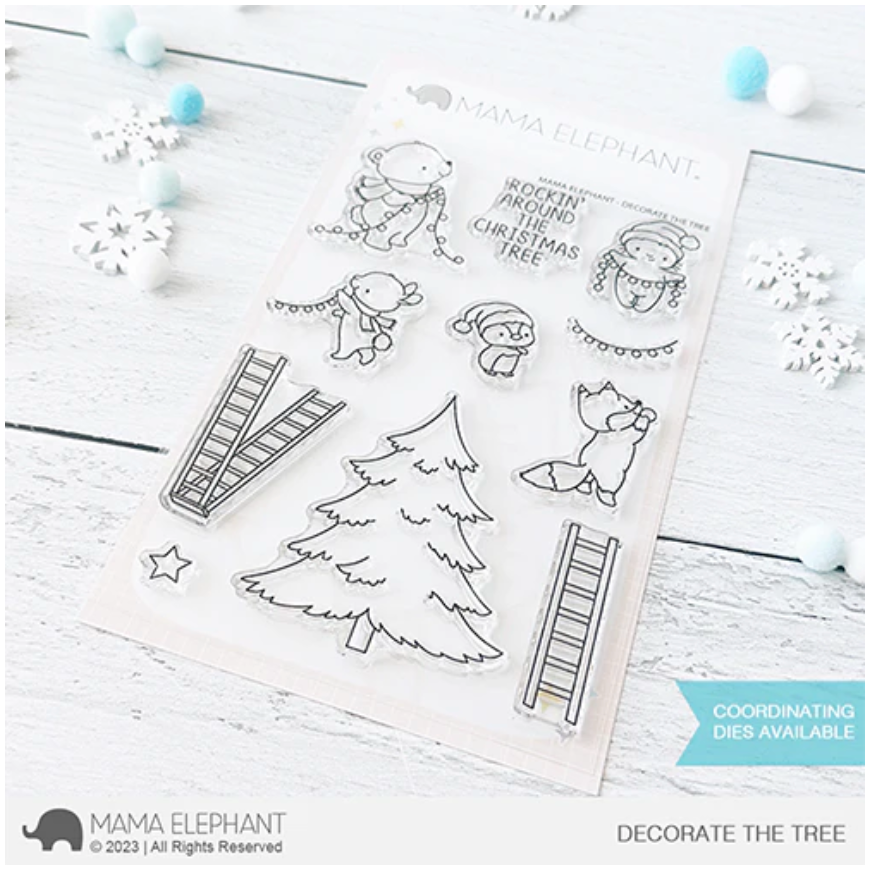 Mama Elephant Clear Stamps Decorate the Tree