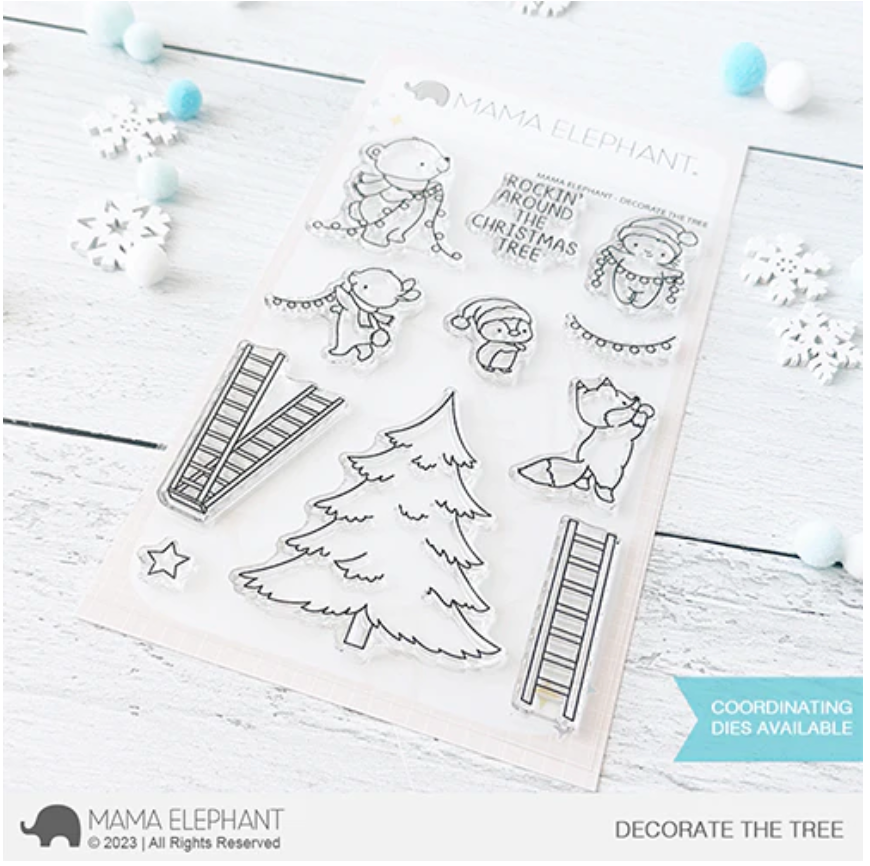 Mama Elephant Clear Stamps Decorate the Tree