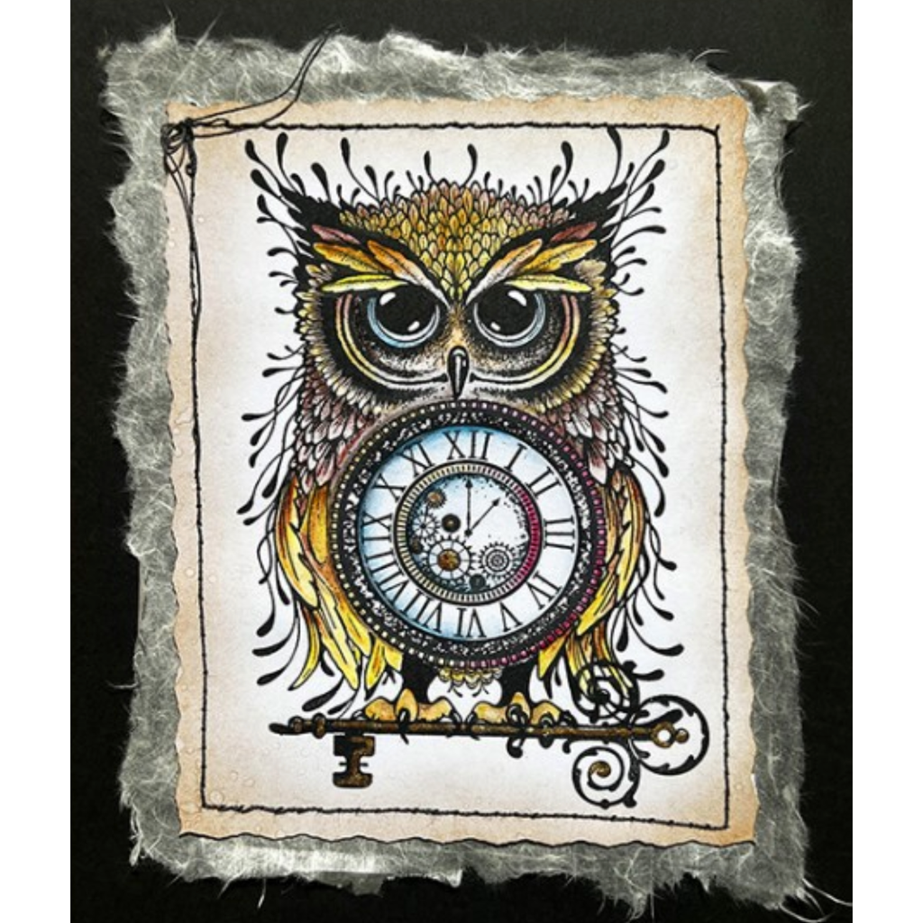 Lavinia Stamps Erwin Clear Stamp lav801 owl clock
