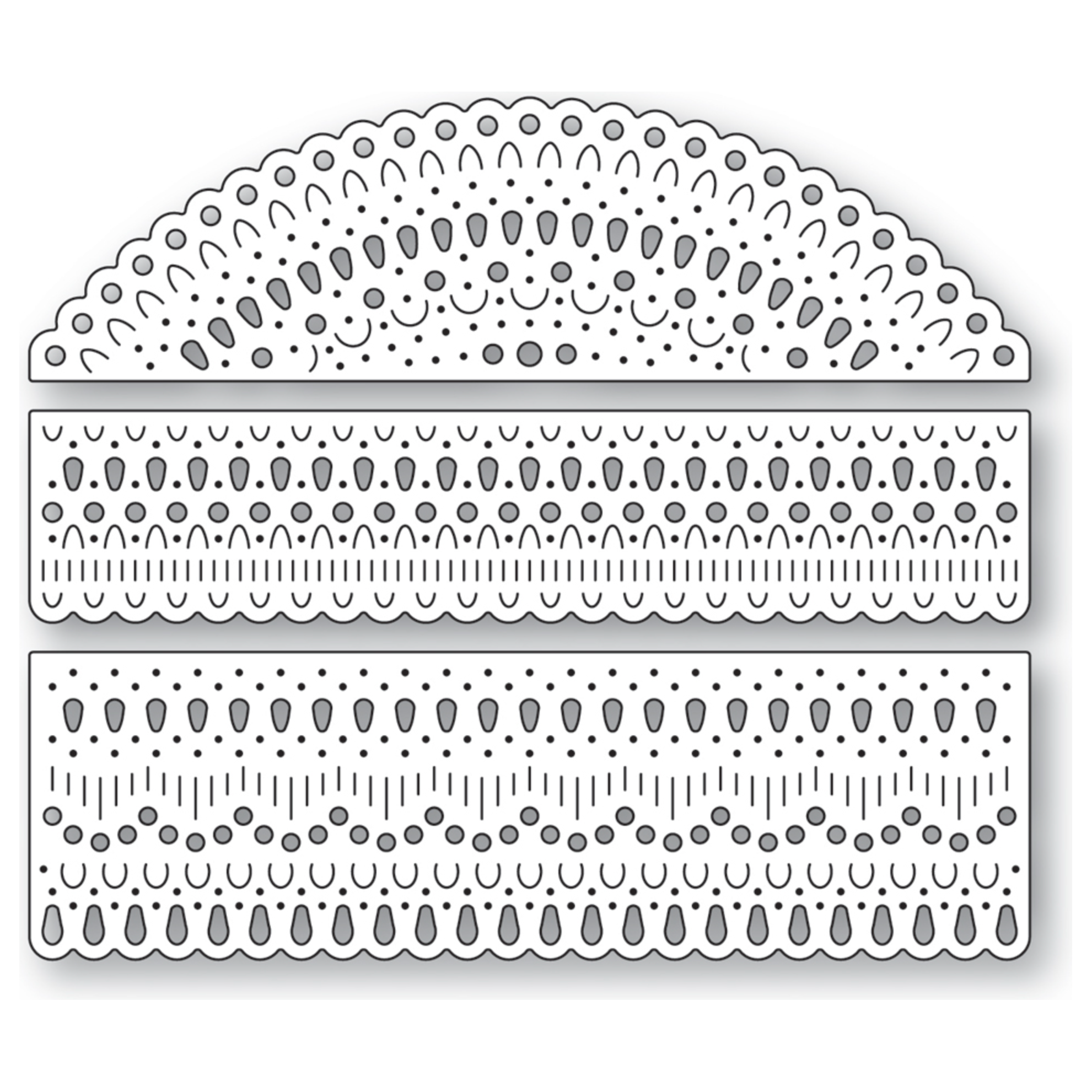 Poppy Stamps Nordic Border Set Dies 2595