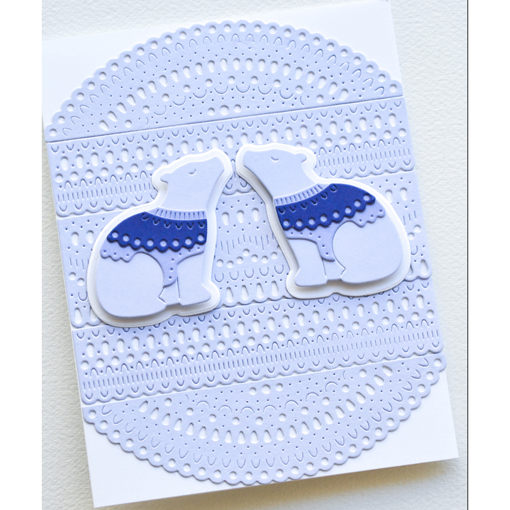 Poppy Stamps Nordic Border Set Dies 2595 polar bears