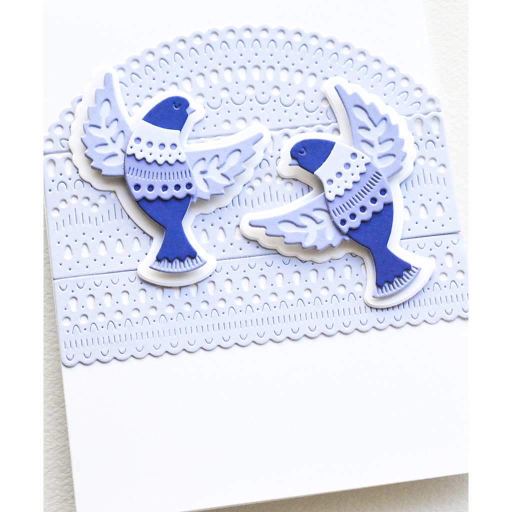 Poppy Stamps Nordic Border Set Dies 2595 birds