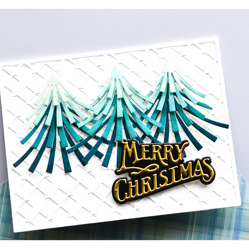 Poppy Stamps Wide Pine Needle Shoots Dies 2579 merry christmas